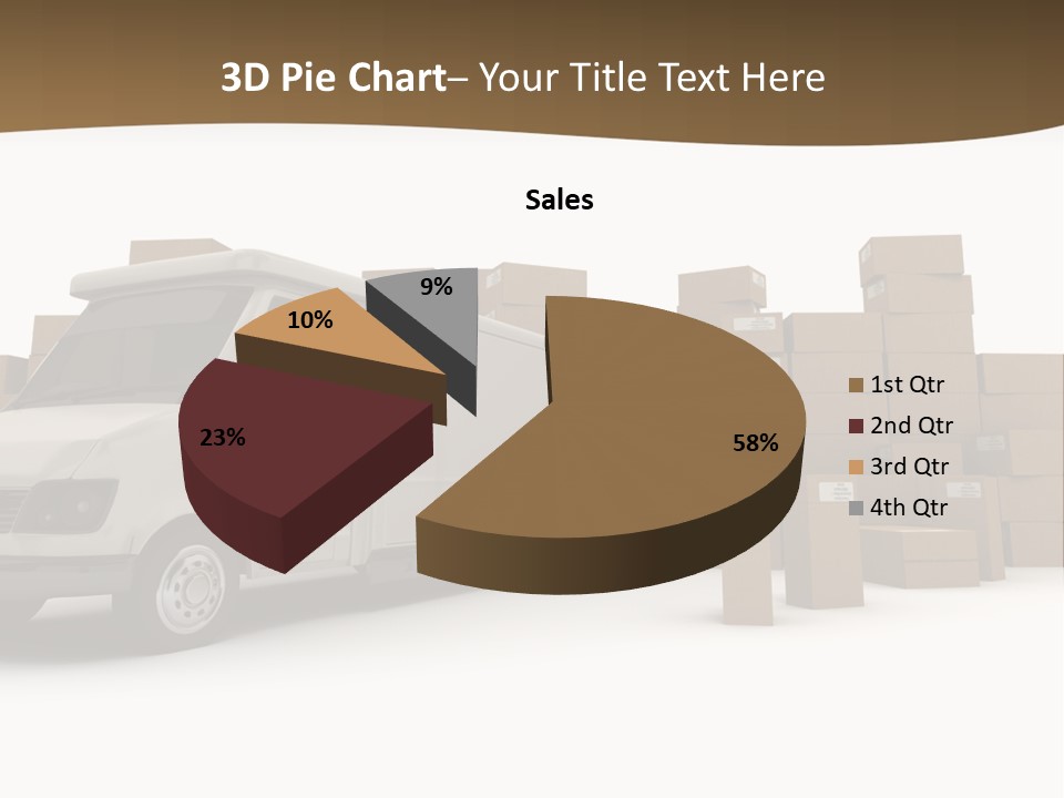 Carton Lorry Send PowerPoint Template