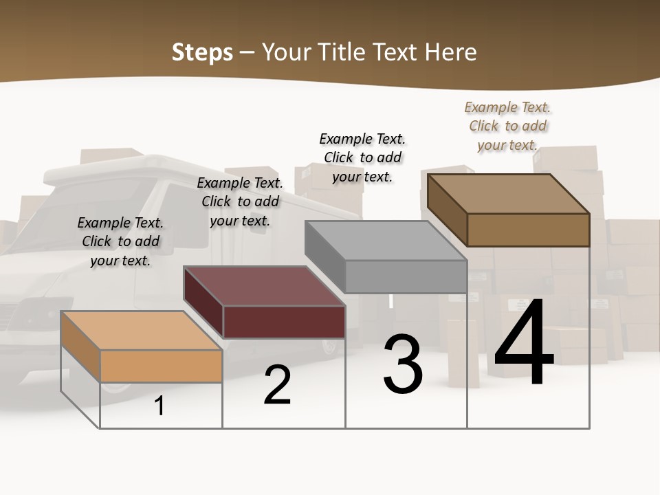 Carton Lorry Send PowerPoint Template