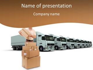 Moving Van Van Cargo PowerPoint Template