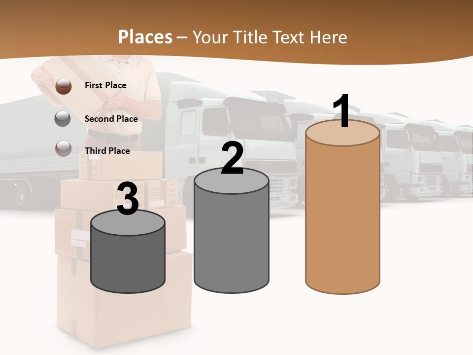 Moving Van Van Cargo PowerPoint Template