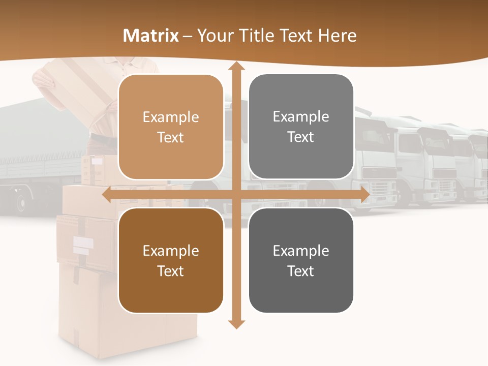 Moving Van Van Cargo PowerPoint Template