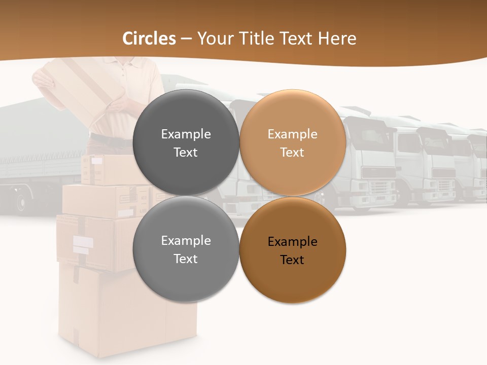Moving Van Van Cargo PowerPoint Template