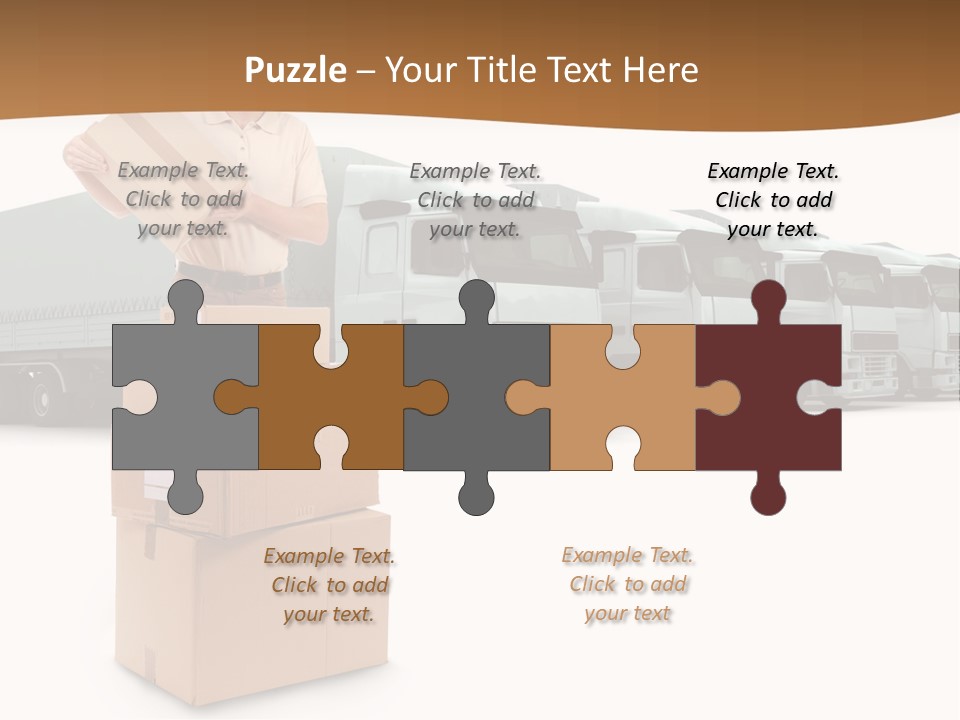Moving Van Van Cargo PowerPoint Template