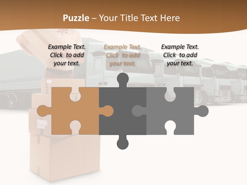 Moving Van Van Cargo PowerPoint Template