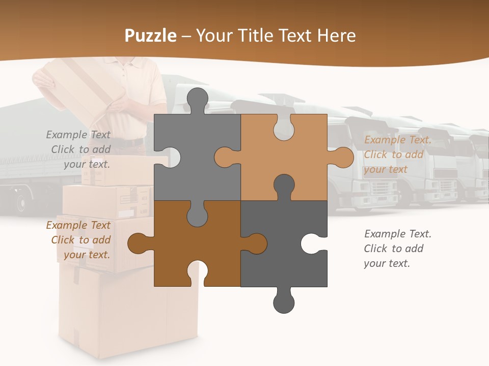 Moving Van Van Cargo PowerPoint Template