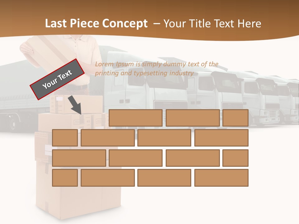 Moving Van Van Cargo PowerPoint Template
