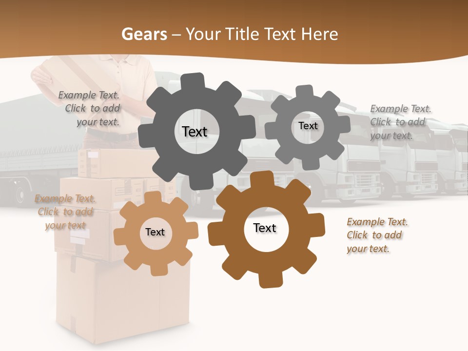 Moving Van Van Cargo PowerPoint Template