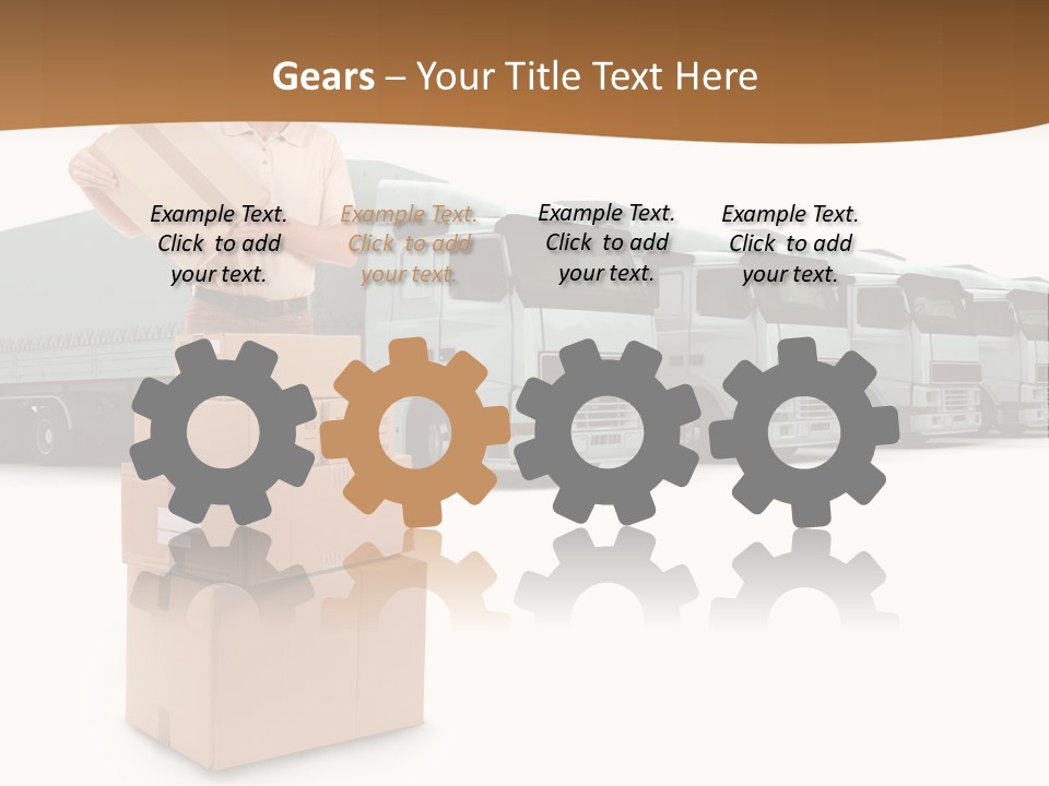 Moving Van Van Cargo PowerPoint Template