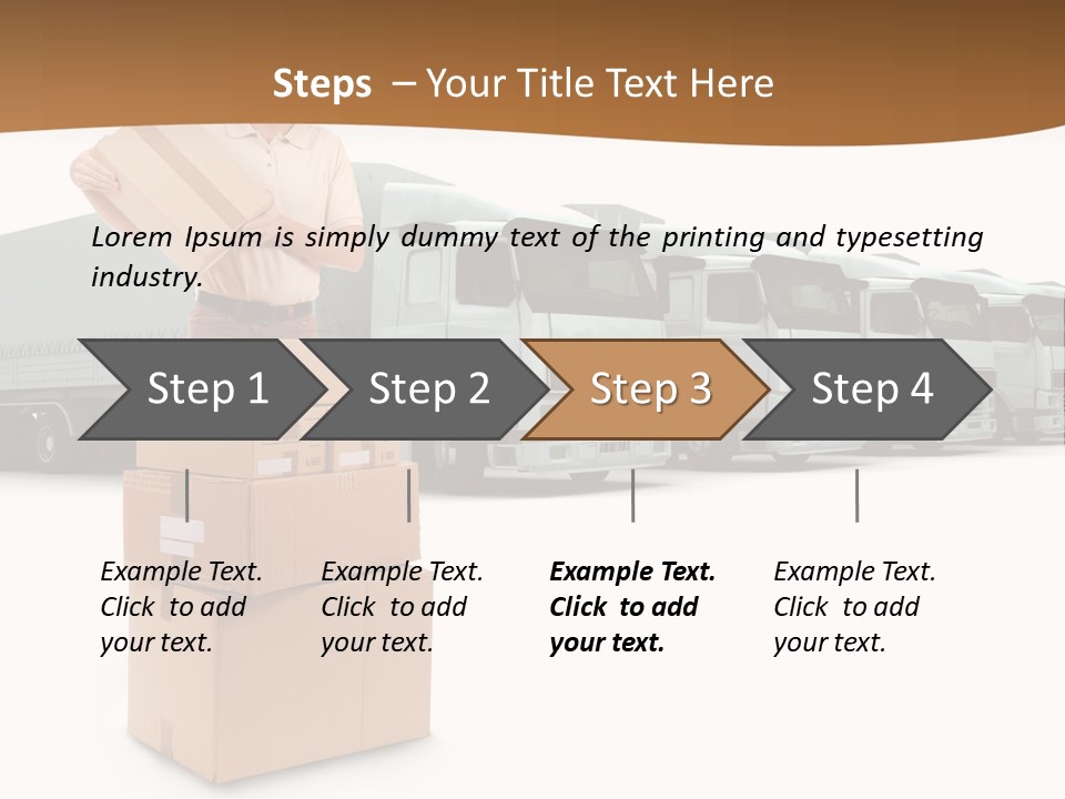 Moving Van Van Cargo PowerPoint Template