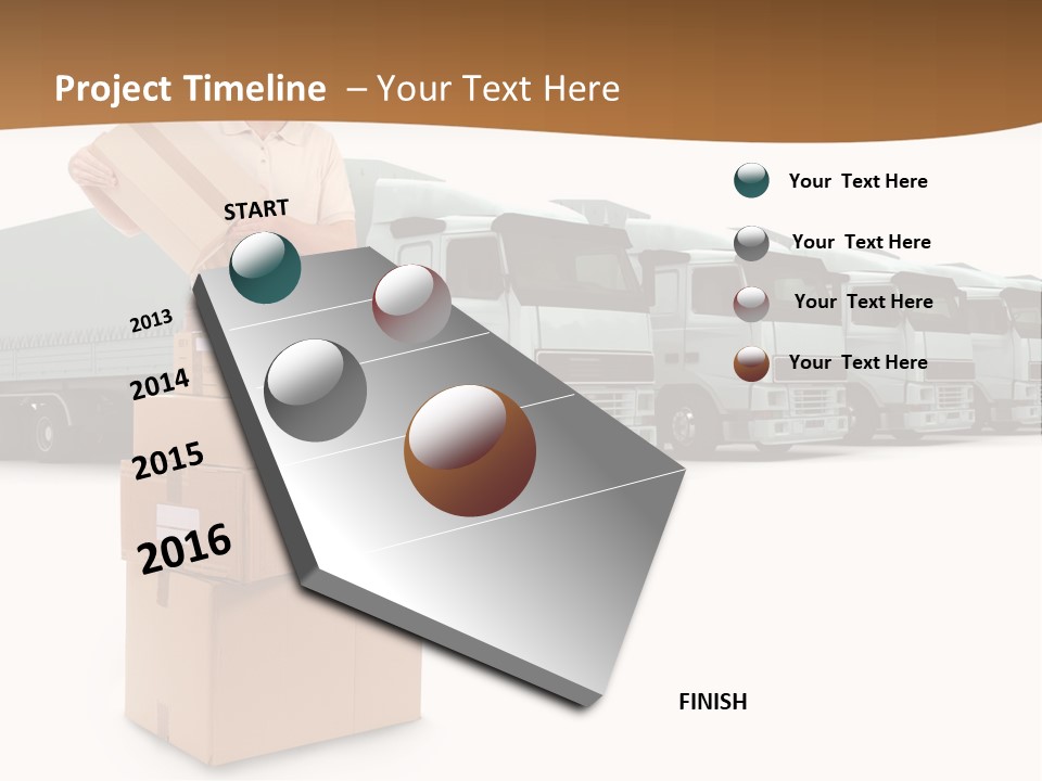 Moving Van Van Cargo PowerPoint Template