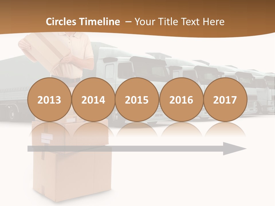 Moving Van Van Cargo PowerPoint Template