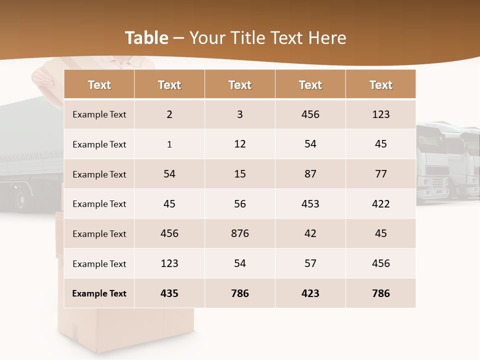 Moving Van Van Cargo PowerPoint Template
