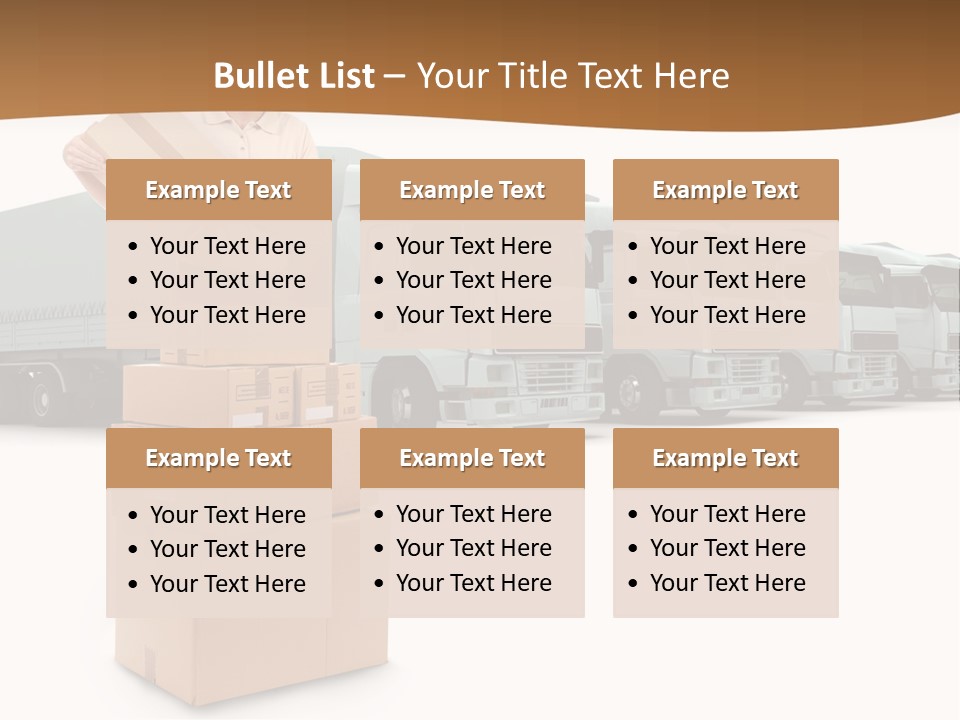Moving Van Van Cargo PowerPoint Template
