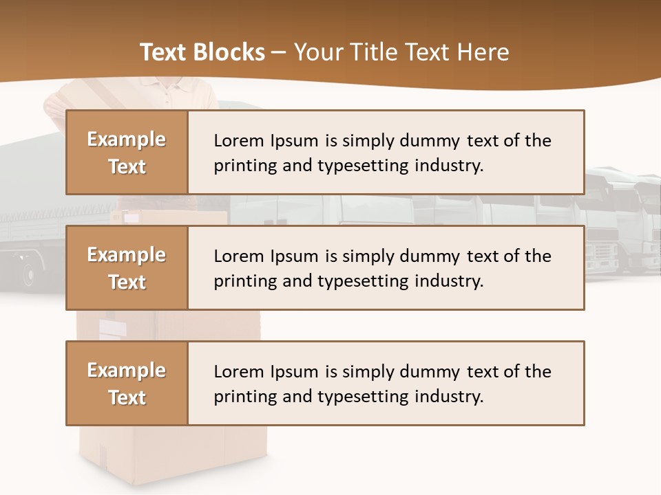 Moving Van Van Cargo PowerPoint Template