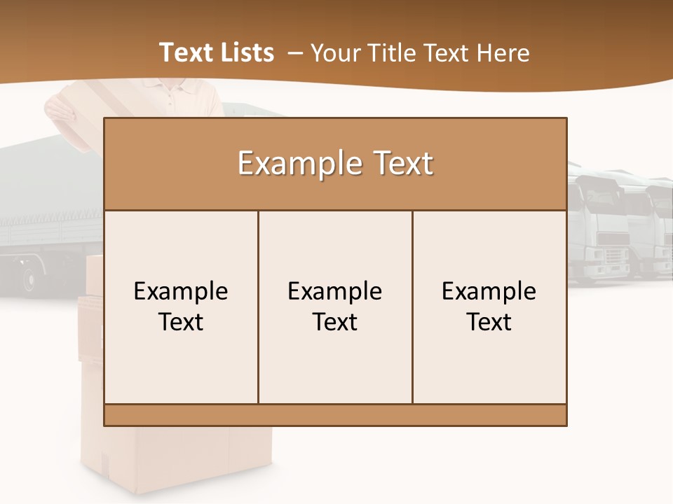 Moving Van Van Cargo PowerPoint Template