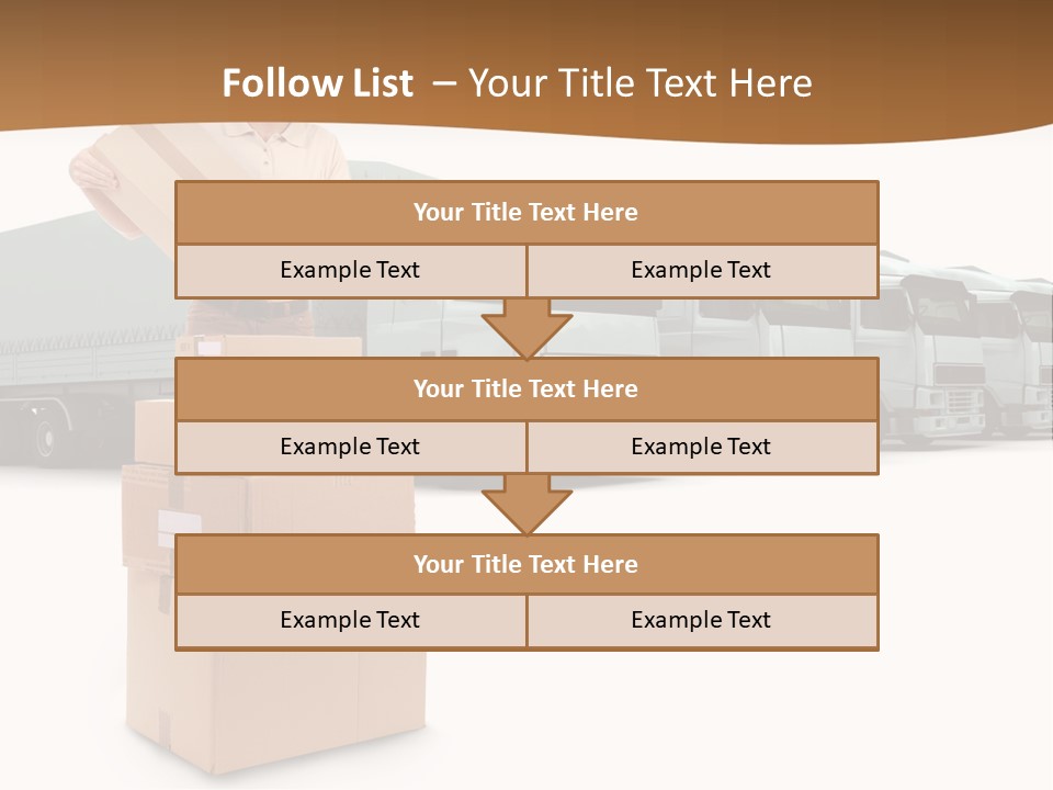 Moving Van Van Cargo PowerPoint Template