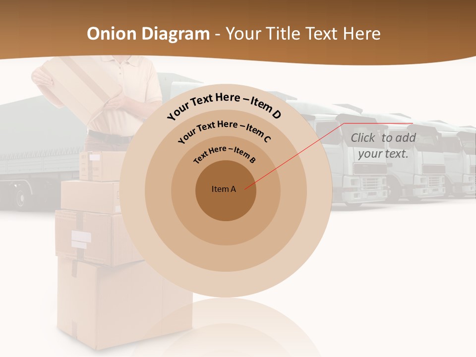 Moving Van Van Cargo PowerPoint Template
