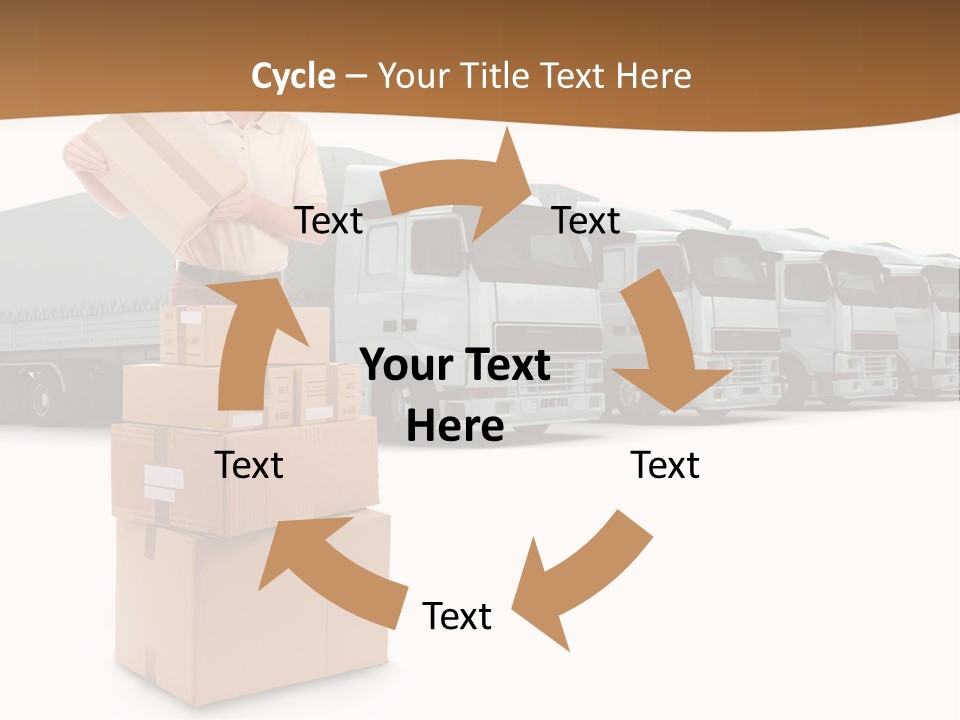 Moving Van Van Cargo PowerPoint Template
