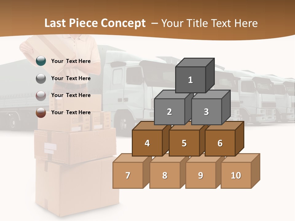 Moving Van Van Cargo PowerPoint Template