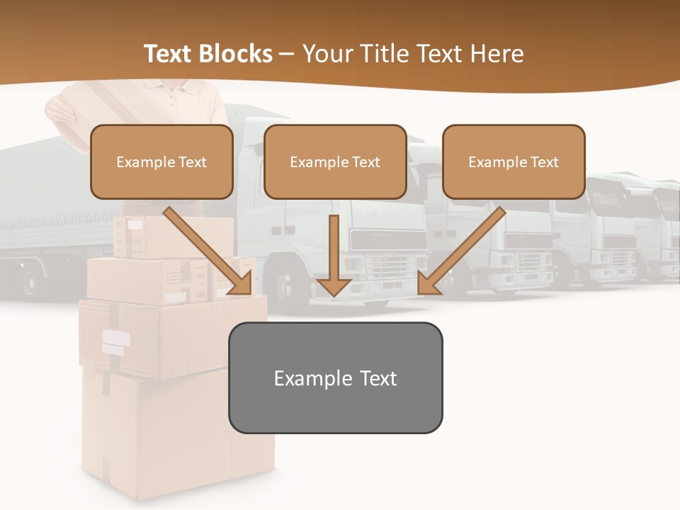 Moving Van Van Cargo PowerPoint Template