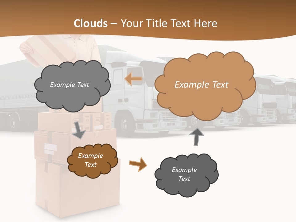 Moving Van Van Cargo PowerPoint Template
