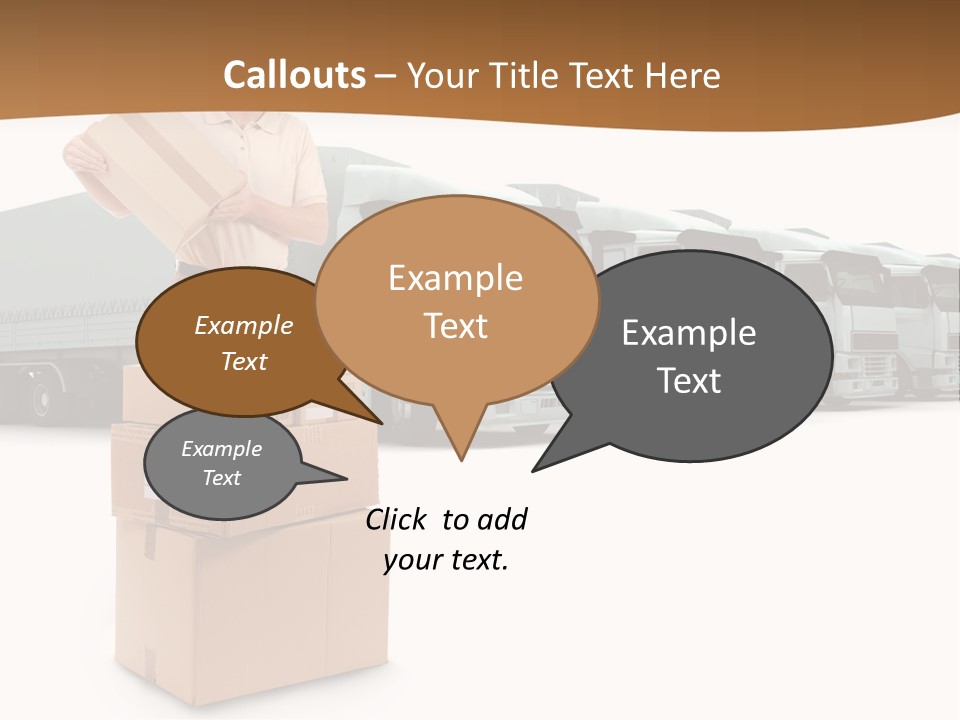 Moving Van Van Cargo PowerPoint Template