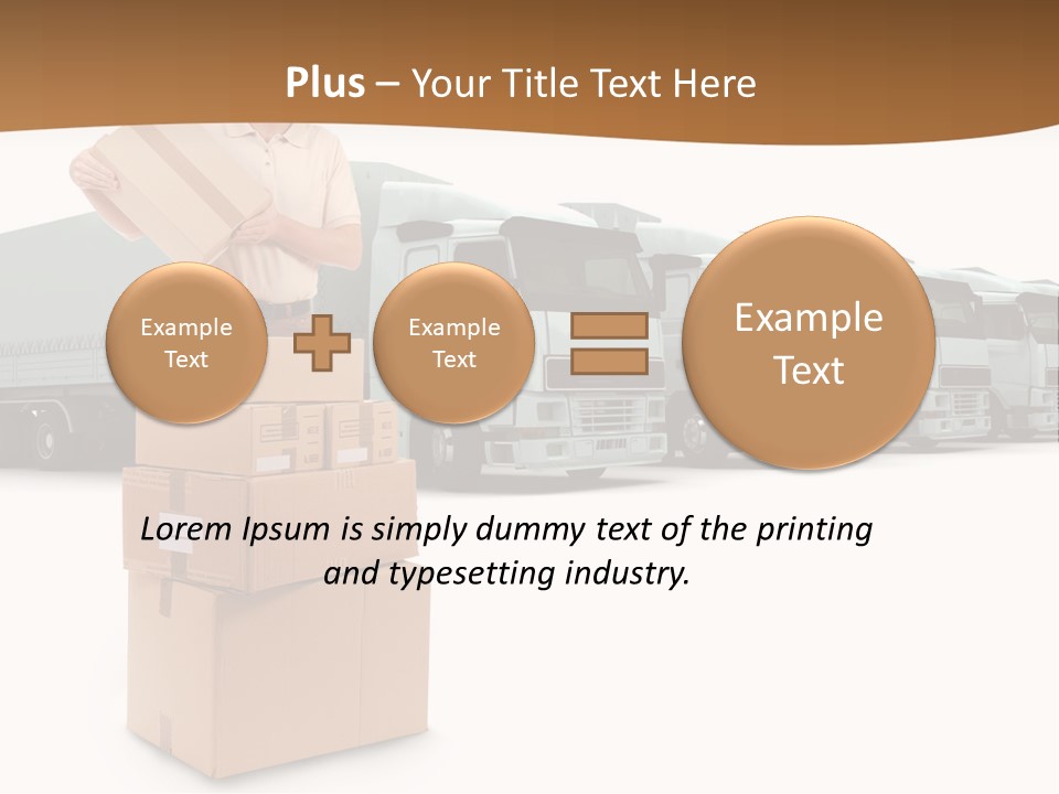 Moving Van Van Cargo PowerPoint Template