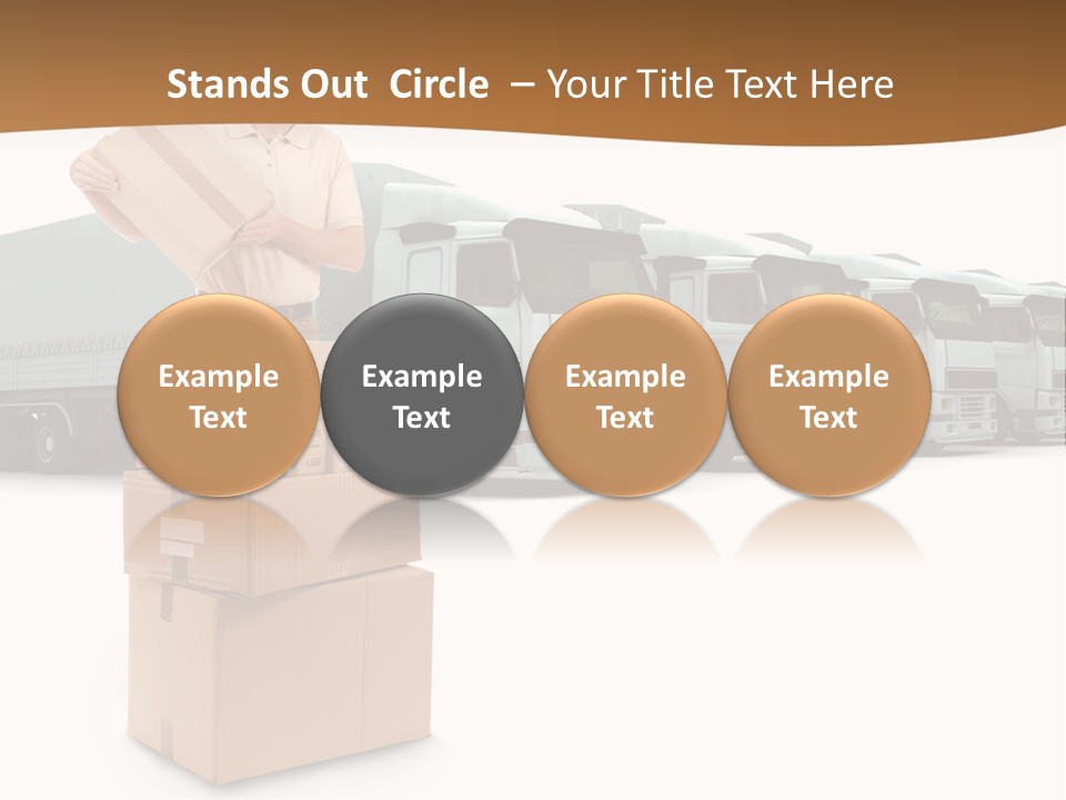 Moving Van Van Cargo PowerPoint Template