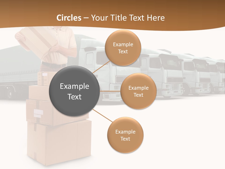 Moving Van Van Cargo PowerPoint Template