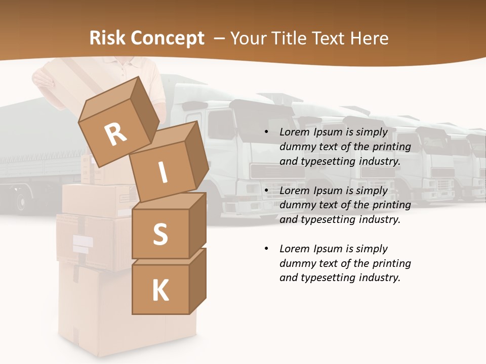 Moving Van Van Cargo PowerPoint Template