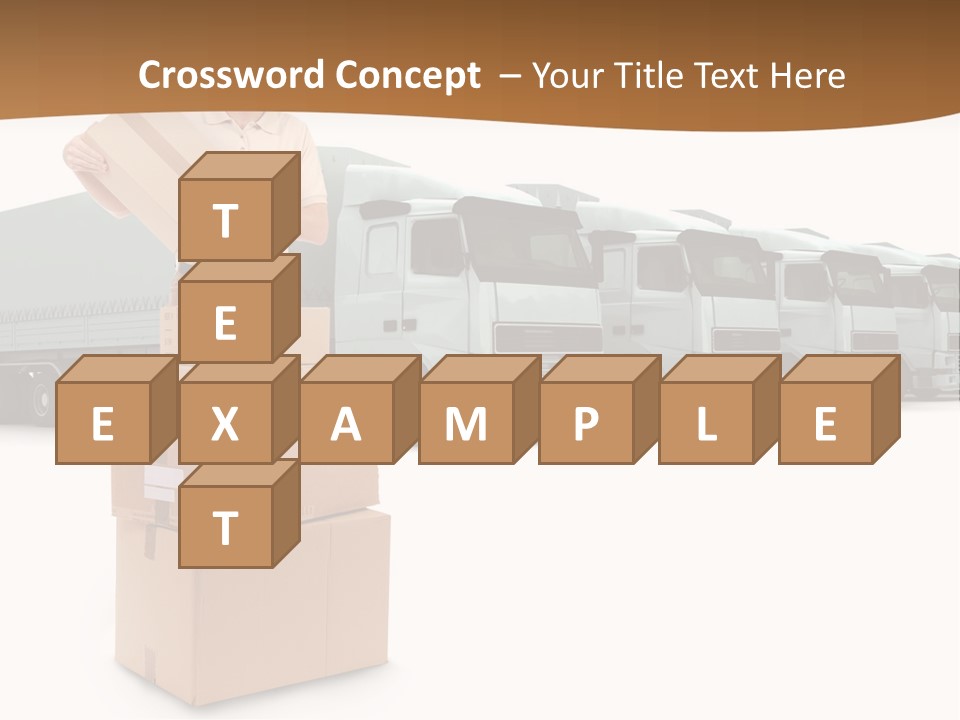 Moving Van Van Cargo PowerPoint Template