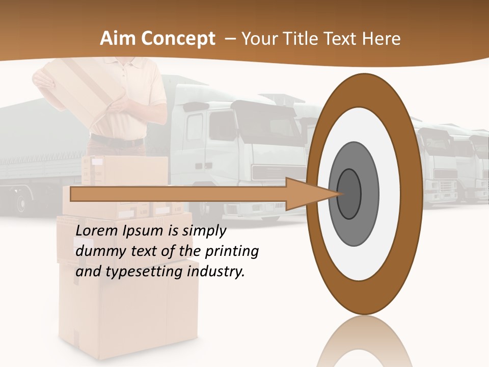Moving Van Van Cargo PowerPoint Template