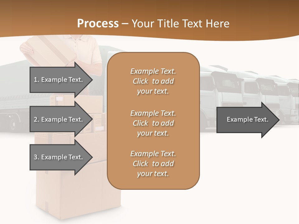 Moving Van Van Cargo PowerPoint Template