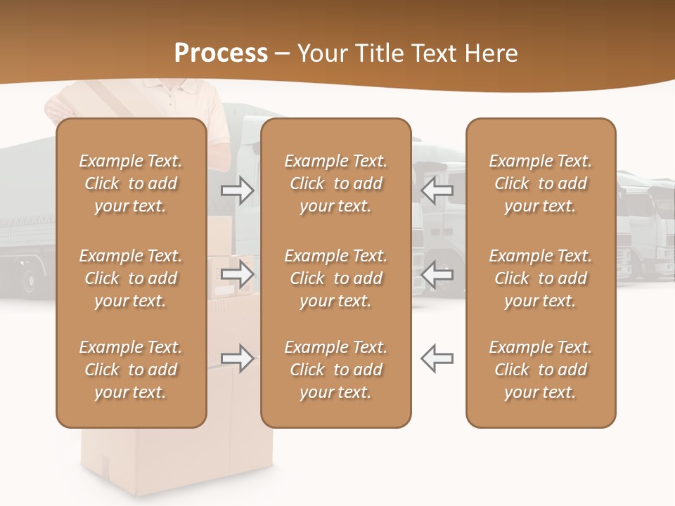 Moving Van Van Cargo PowerPoint Template