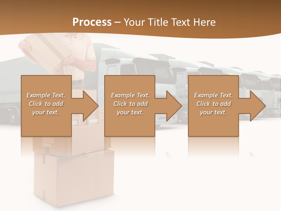 Moving Van Van Cargo PowerPoint Template