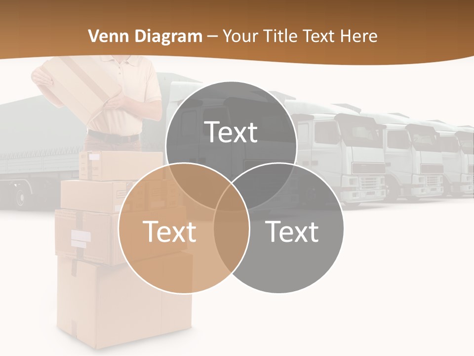 Moving Van Van Cargo PowerPoint Template