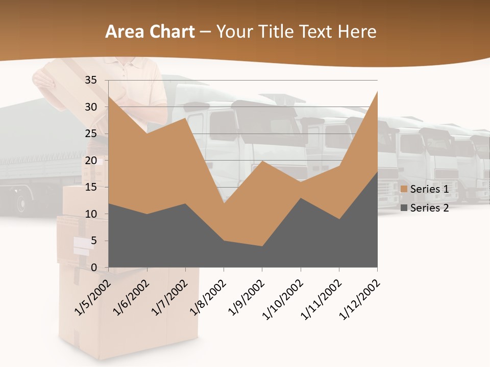 Moving Van Van Cargo PowerPoint Template