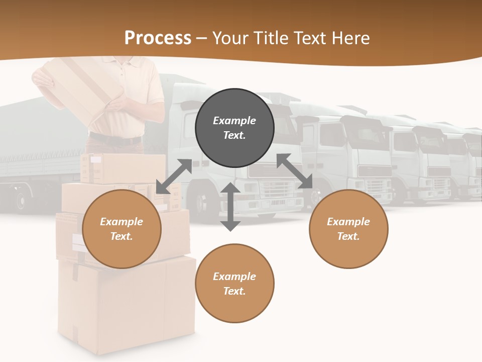 Moving Van Van Cargo PowerPoint Template