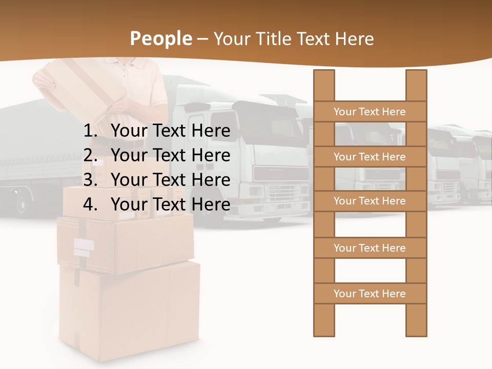 Moving Van Van Cargo PowerPoint Template
