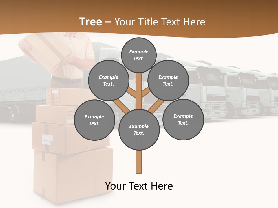 Moving Van Van Cargo PowerPoint Template