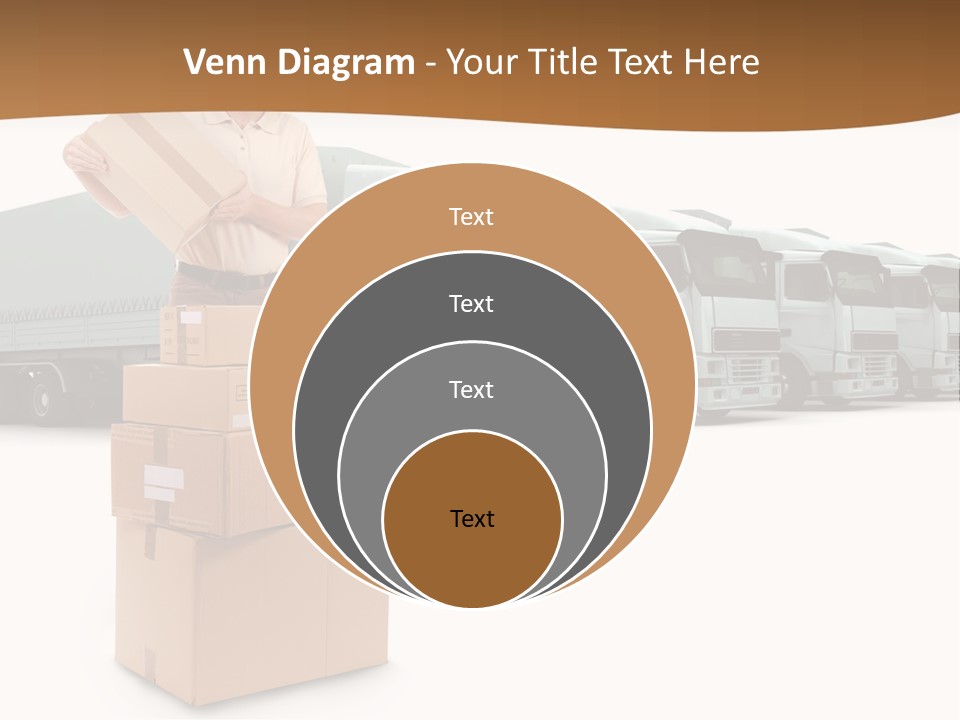 Moving Van Van Cargo PowerPoint Template