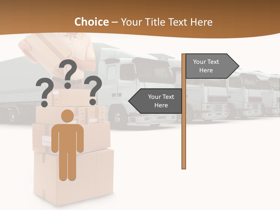 Moving Van Van Cargo PowerPoint Template