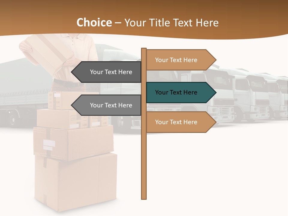 Moving Van Van Cargo PowerPoint Template