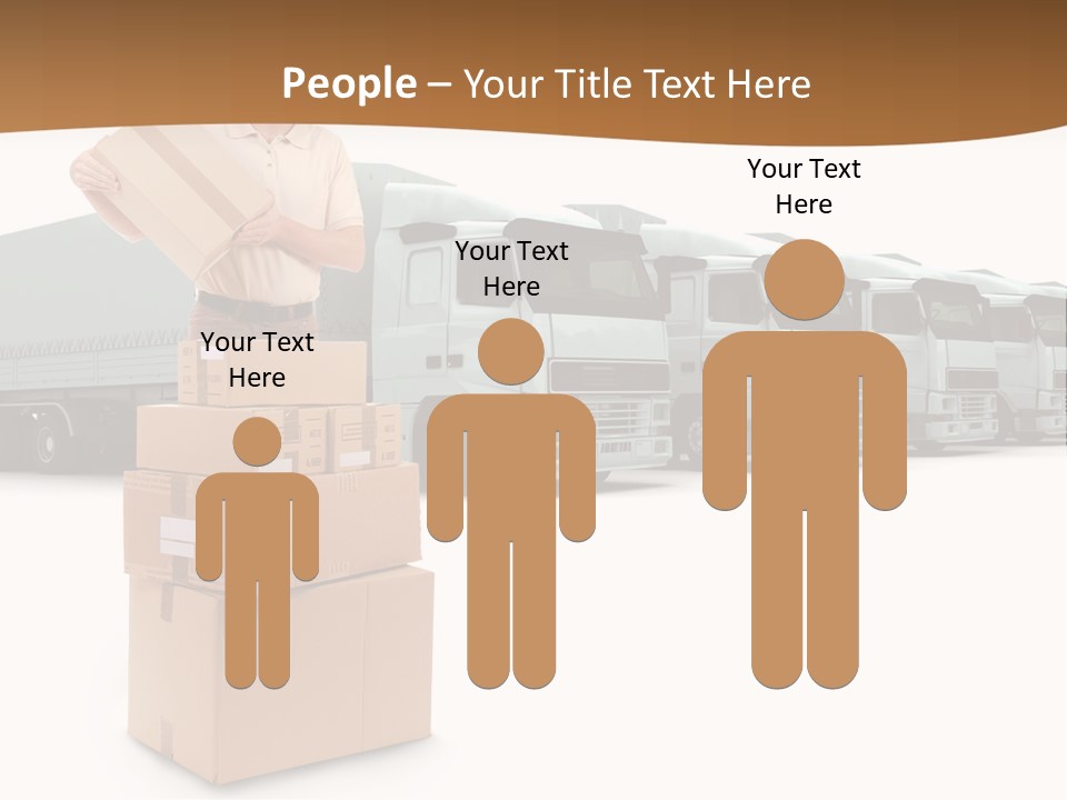 Moving Van Van Cargo PowerPoint Template