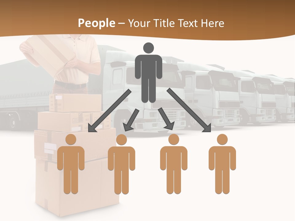 Moving Van Van Cargo PowerPoint Template