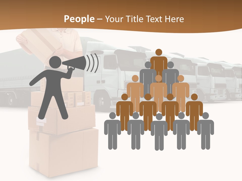 Moving Van Van Cargo PowerPoint Template