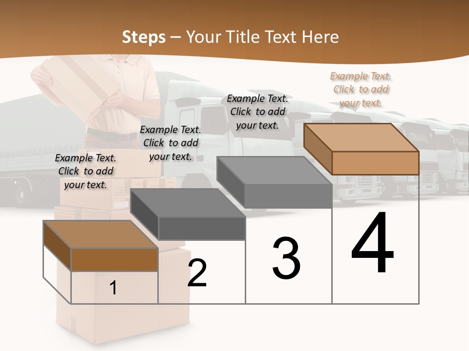 Moving Van Van Cargo PowerPoint Template
