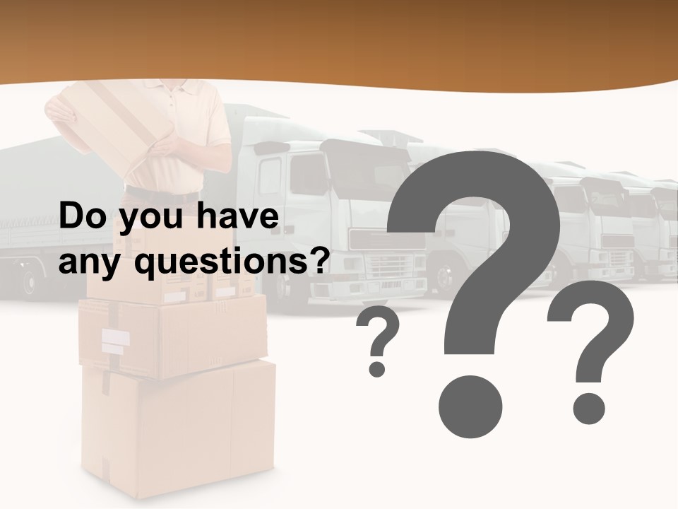 Moving Van Van Cargo PowerPoint Template