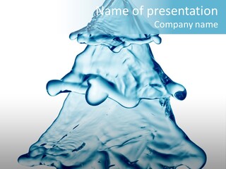 Blue Artistic Drop PowerPoint Template