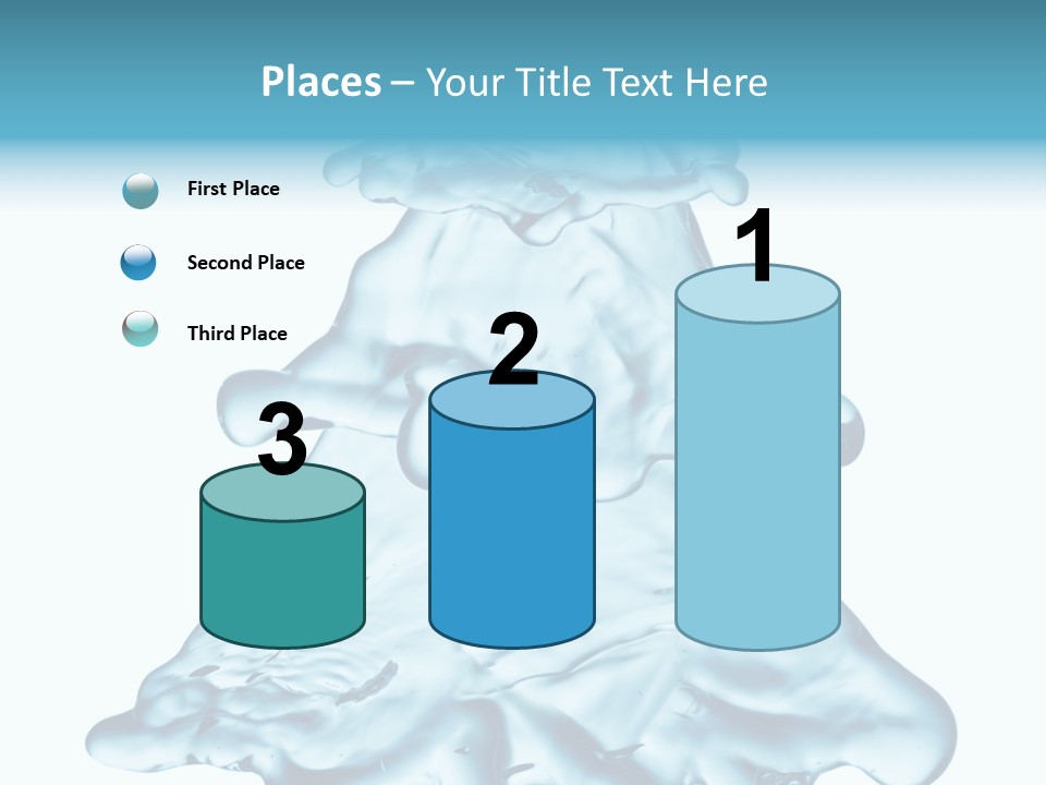 Blue Artistic Drop PowerPoint Template